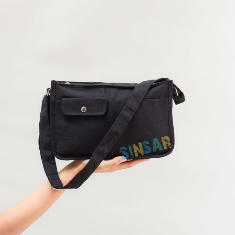 Tas Selempang Canvas Premiun Selempang Pria/Wanita Slingbag Koreanbag Unisex