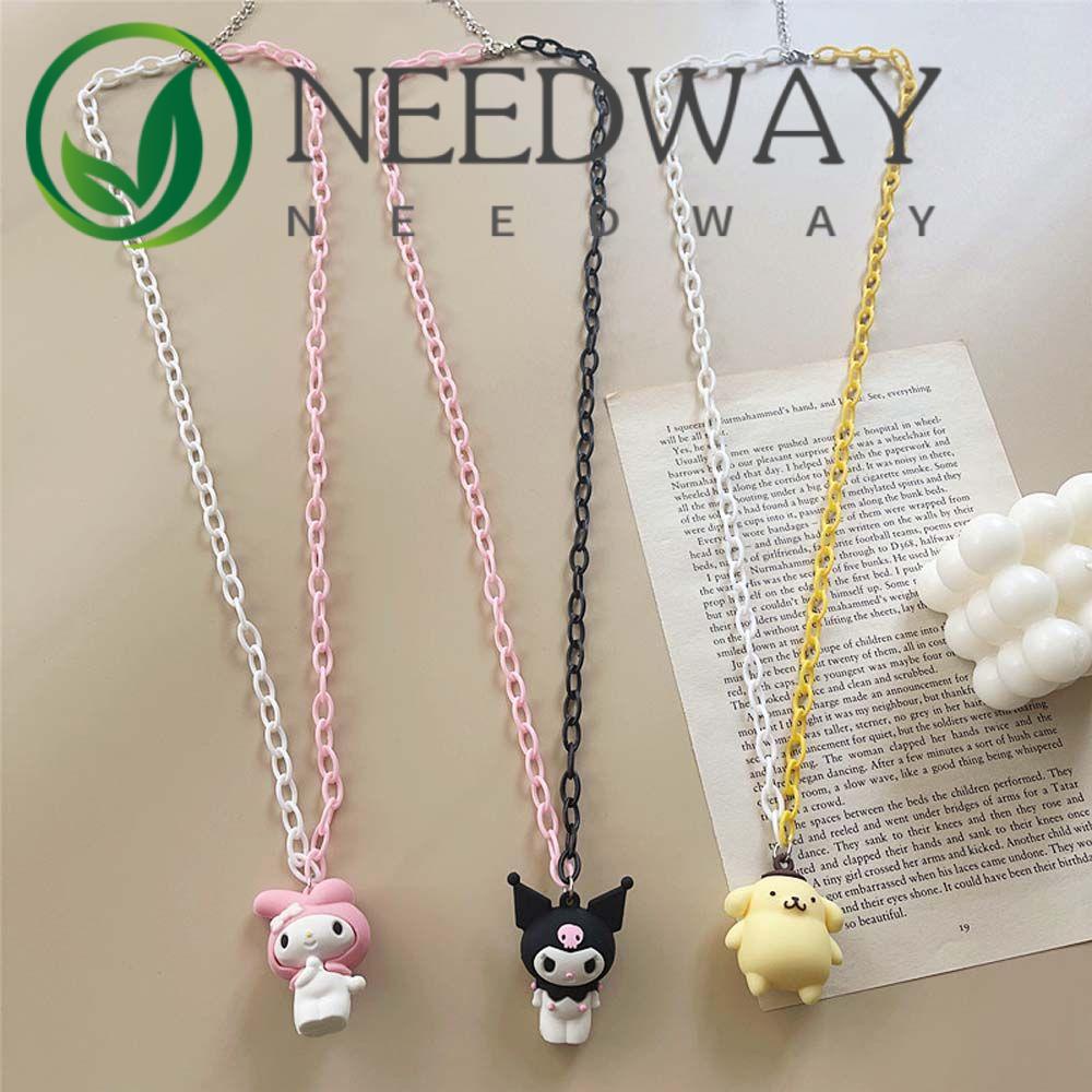 SKJK  Sweet Cartoon Necklace Simple Fashion Jewelry Clavicle Chain Women Resin Melody Korean Pudding Dog Daily Accessories Female Chokers