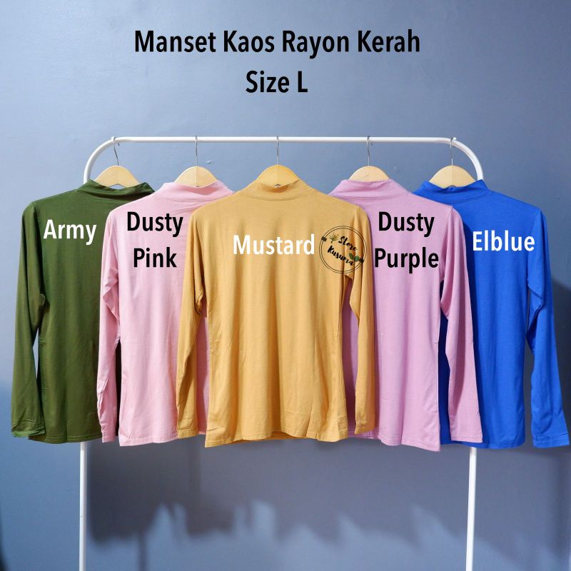 Manset Kaos Rayon Kerah size L | LD 76cm