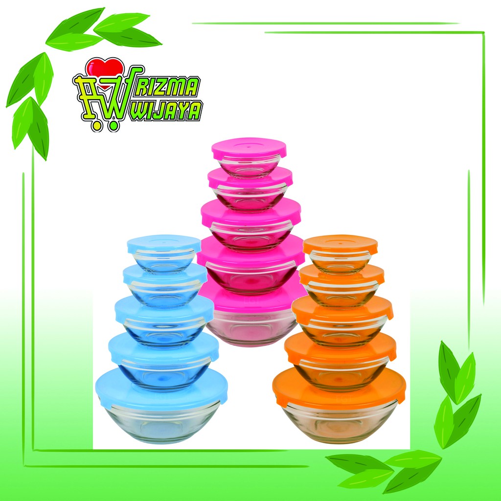 HC GLASSWARE / GLASS BOWL SET / MANGKOK KACA SET ISI 5 / GLASS BOWL KACA