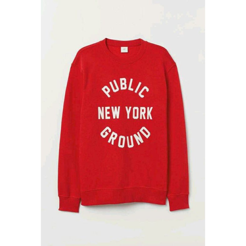 

(COD) H&M Crewneck publik Newyork Terdapat label divided & washing tag