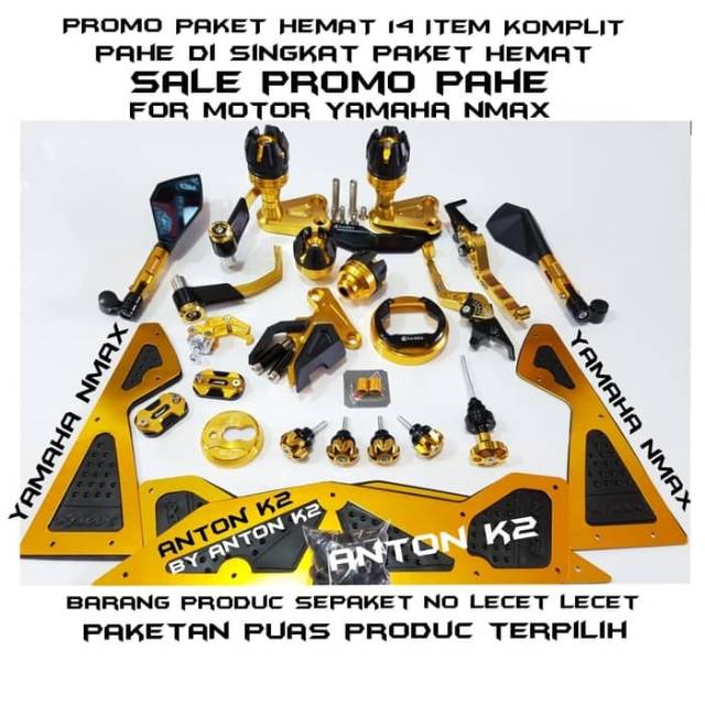 VARIASI AKSESORIS ACCESORIES MOTOR NMAX OLD SALE PAKET HEMAT KOMPLIT 14 ITEM/PAKETAN NMAX OLD/N MAX 