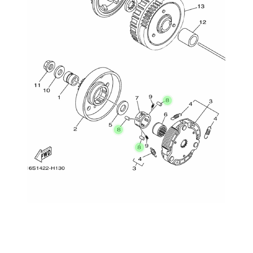 PIN DOWEL PELOR MIMIS BOSH BENTENGAN CAGE KOPLING JUPITER Z NEW 115 ROBOT VEGA ZR RR ORI 93606-10800