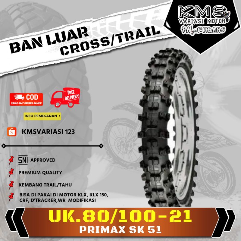 ban motor trail murah  primaax  depan belakang ban luar trail godzilla ring 18..19...21...16 murah