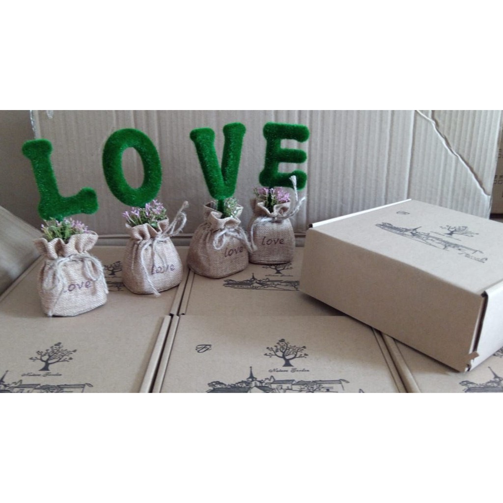 Pajangan HOME LOVE GONI Dekorasi Ruangan l Happyonshop