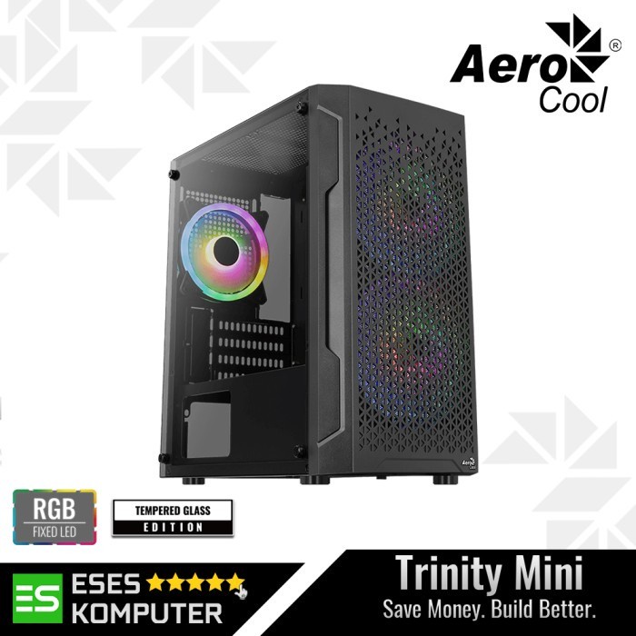 Case Aerocool Trinity Mini FRGB Black V2 | mATX | 3X RGB FAN