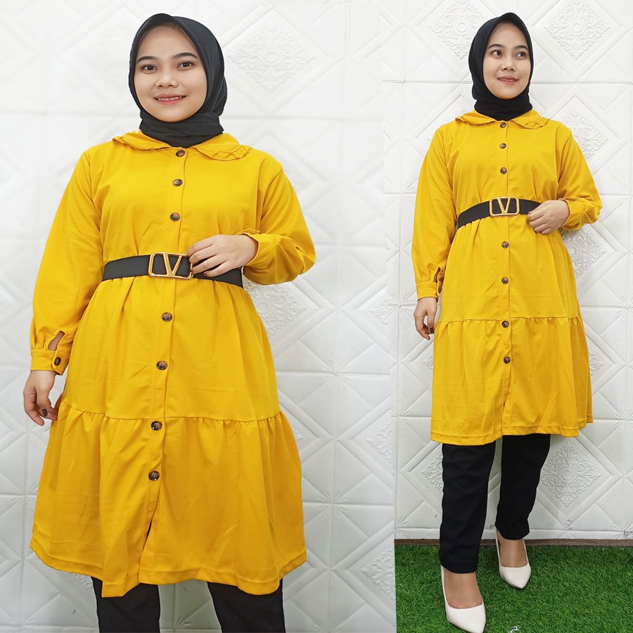 SETELAN ORIYA TUNIK FREE GESPER DAN CELANA HITAM SET GL FASHION