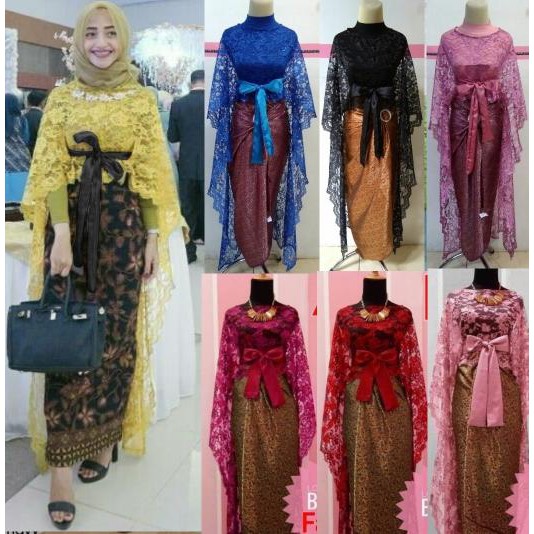 Promo Outer Long Cape Brokat