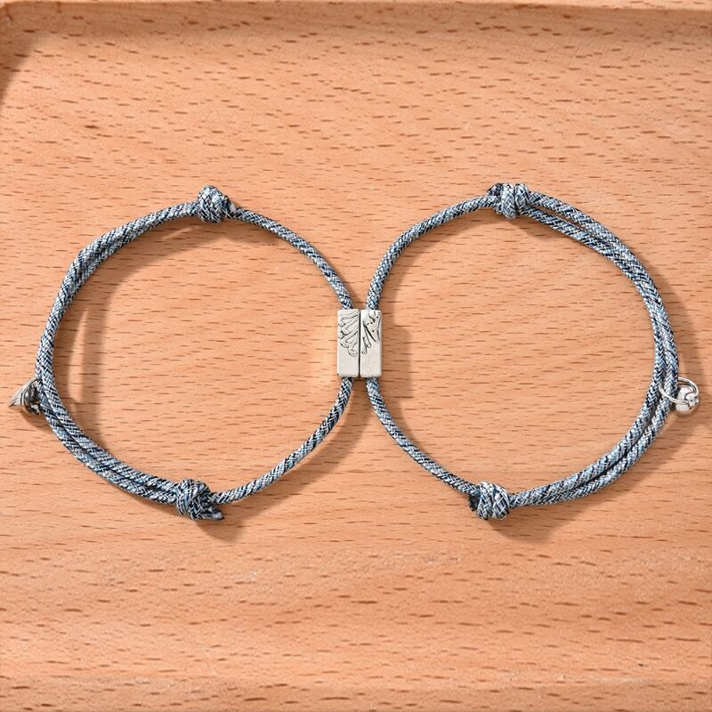 2 pcs Gelang Magnet Couple Infinity Bracelet