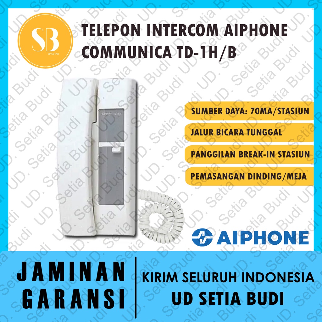 Telepon Interkom Aiphone TD-1 Intercom Telephone TD-1H/B