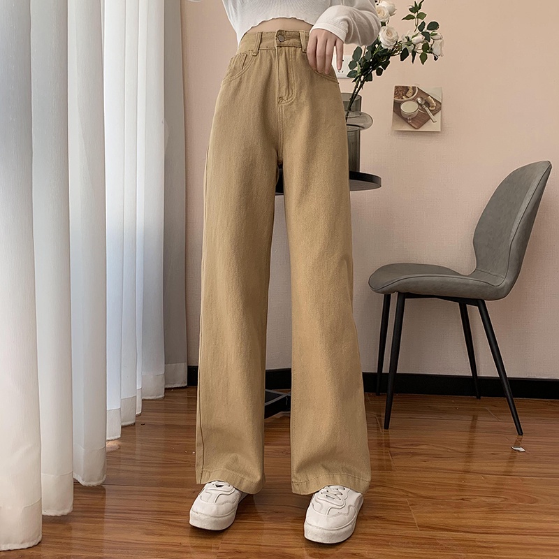 ✅COD Korean style straight leg  loose khaki jeans