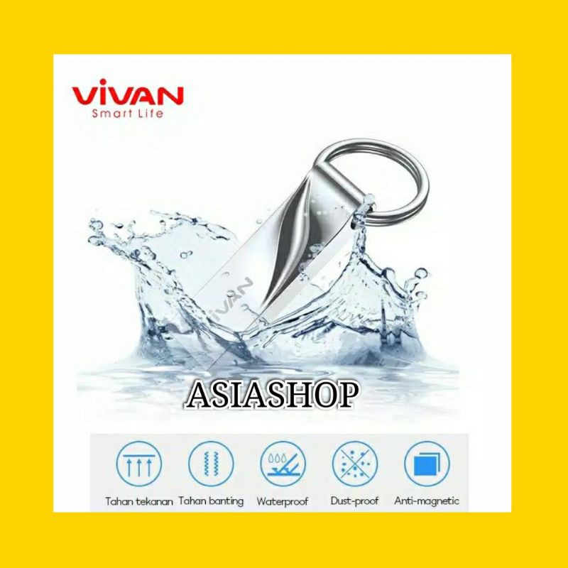 Flashdisk VIVAN VF332 32GB With Ring Design Silver