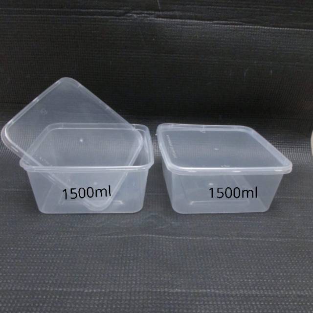 Thinwall 1500 ml persegi isi 25 Pcs - Thinwall 1500ml - Thinwall 1500 ml Square