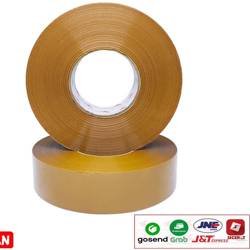

Di⚡kon !! Lakban OPP Tape / Lakban Coklat KSATRIA Tape 500 Yard -Pcs produck terbaik