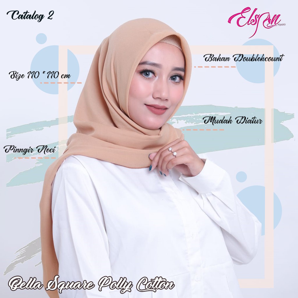 67 Tren Gaya Warna  Jilbab  Bella  Square  Coffee Warna  Jilbab 