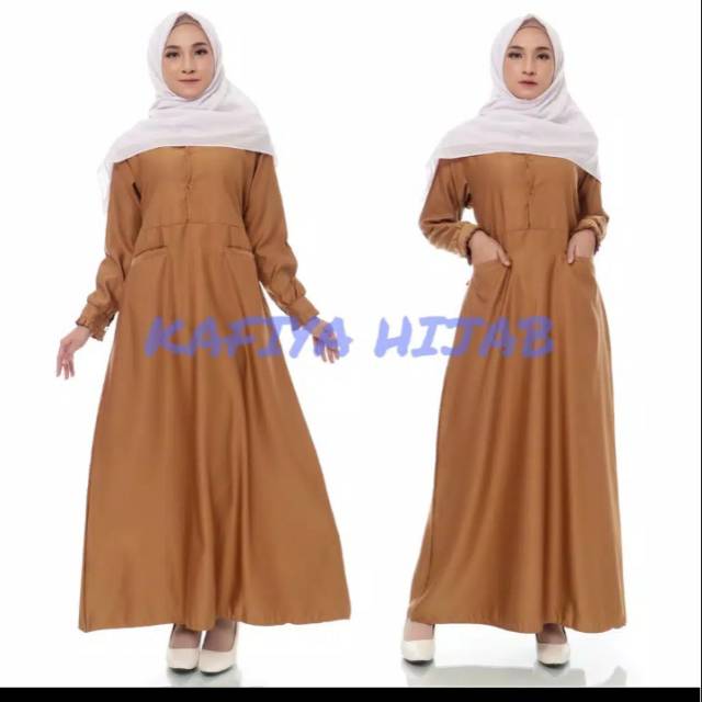 Baju gamis PNS PDH Pemda bahan baloteli by kafiya hijab