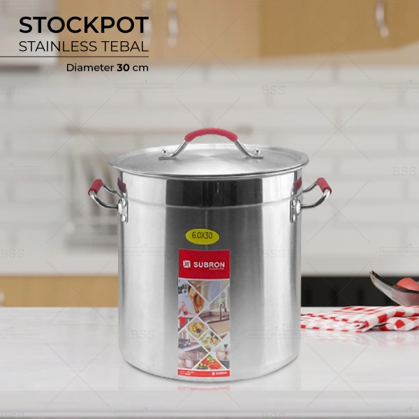 Stok Pot 30cm Panci Sup Besar Tebal Tinggi Multifungsi Stainless