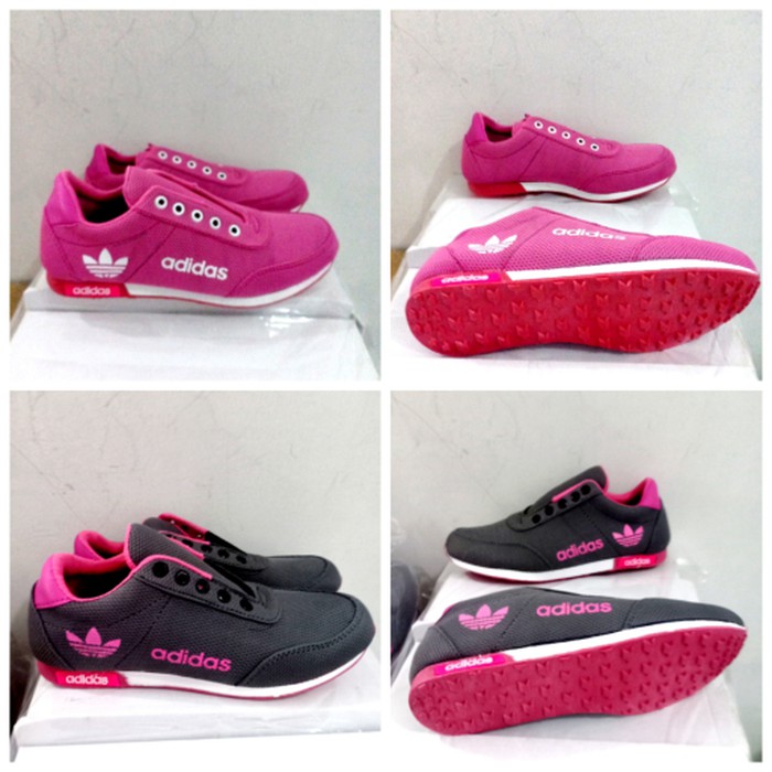 GROSIR SEPATU WANITA PEREMPUAN CEWEK OLAH RAGA KETS ADIDAS ZX PINK SALEM KETS CASUAL SPORT MURAH