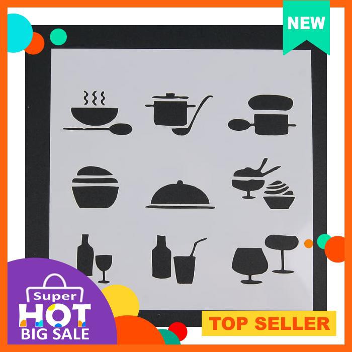 

Stencil Cooking Stensil Cetakan Lukis Kue Craft Scrapbooking Airbrus