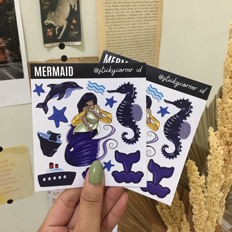 

Stiker planner untuk dekorasi MERMAID STICKER SHEET