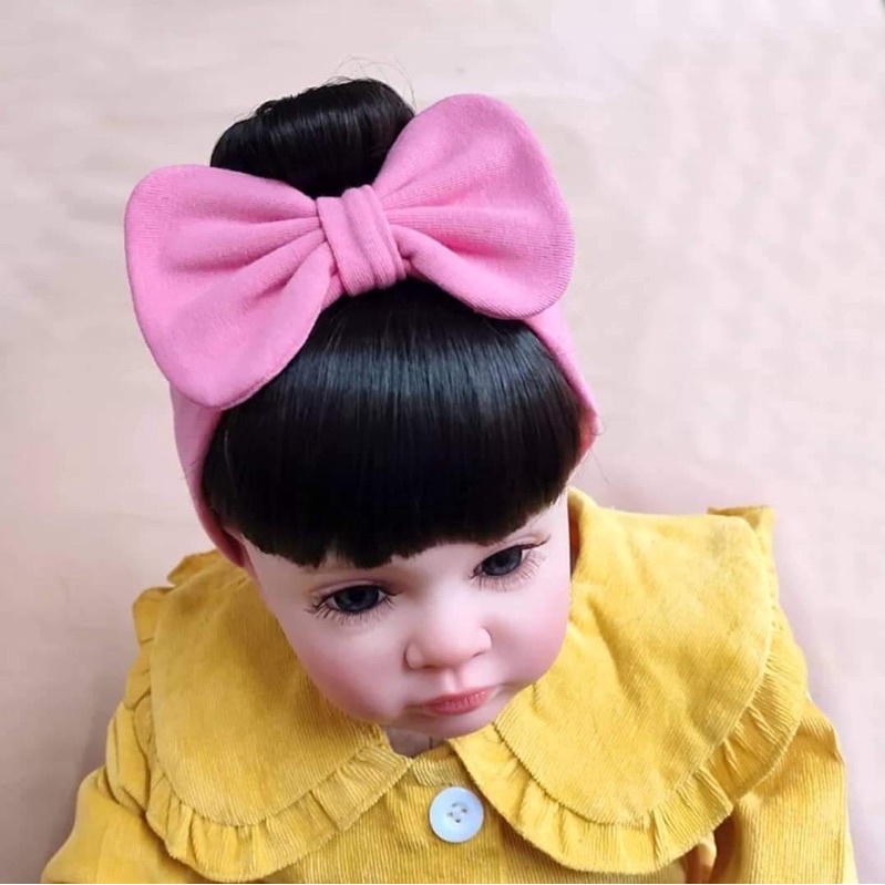 Headband Poni Wig 2in1 Plus Fun Bun Cepol / Hat Cap Aksesories Fashion Cute Baby