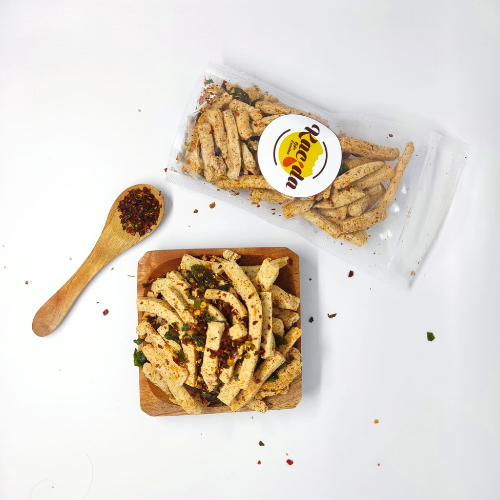 KACIDA - Basreng Daun Jeruk Original Jajanan Bandung Enak Gurih/ Basreng Pedas kemasan pouch-1