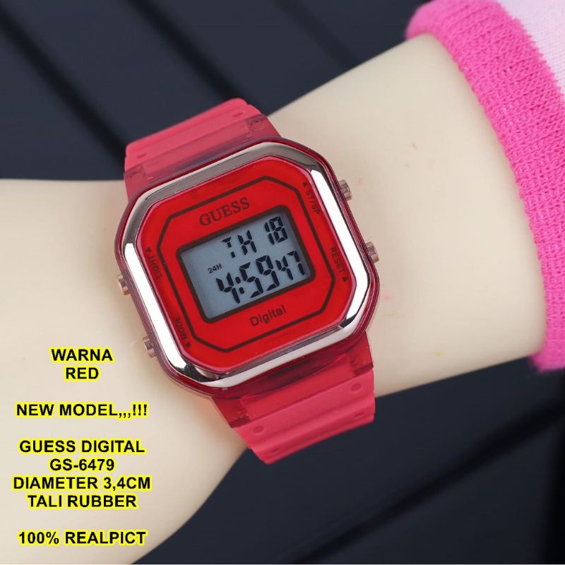 GUESS RUBBER DIGITAL GS-6479 JAM TANGAN WANITA