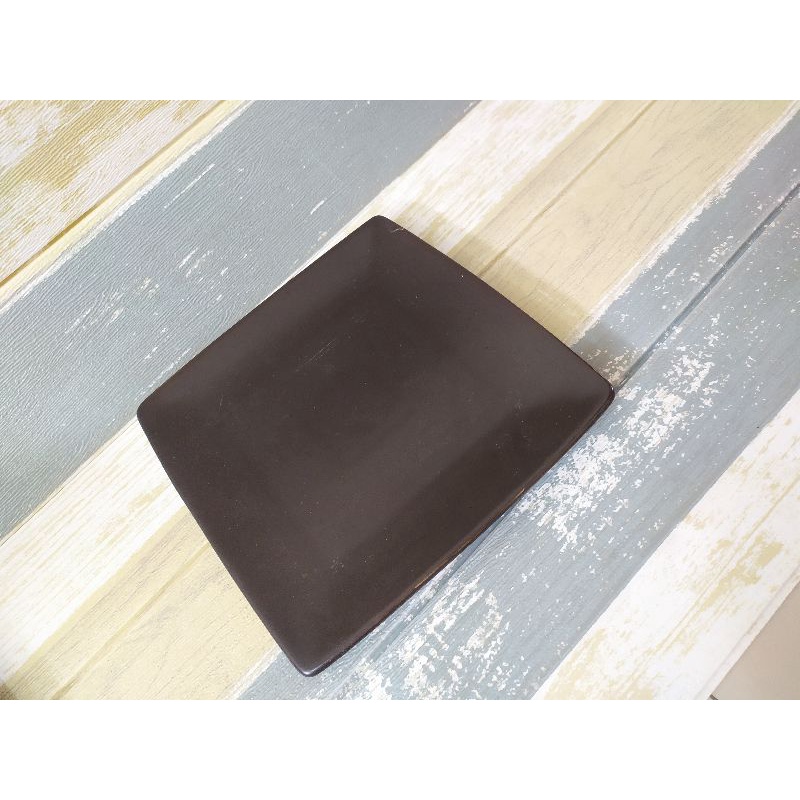 Piring Kotak Hitam || Piring Kotak Ceramic