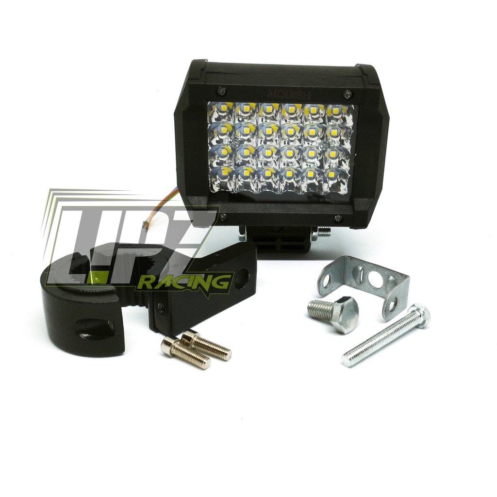 LAMPU TEMBAK LED TERMURAH  ICC 6,12,18,24 LED PEARL BODY PLASTIK + BRACKED JEPIT BABET STANG