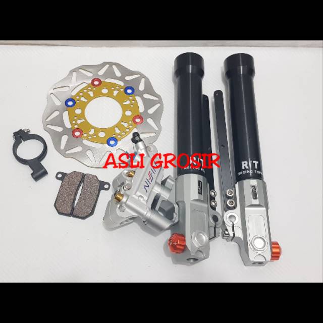 Shock Tabung RT Bottom Sepaket Caliper Nissin Monoblock Kampas Rem Cad Disc Nmax PcxNew Aerox155