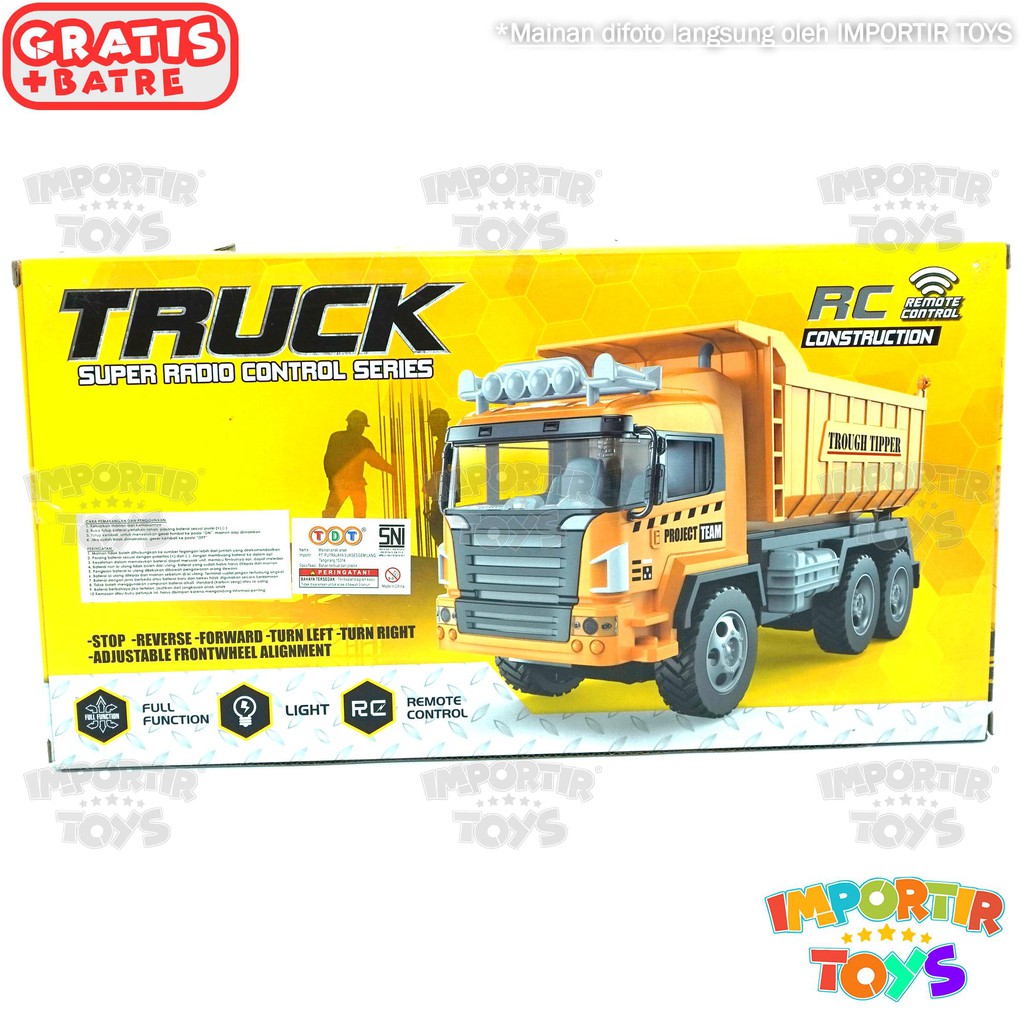 MAINAN MOBIL  SUPER REMOTE CONTROL TRUK &quot;CONSTRUCTION&quot; (LAMPU + BATERAI CHARGE)  BERKUALITAS TINGGI