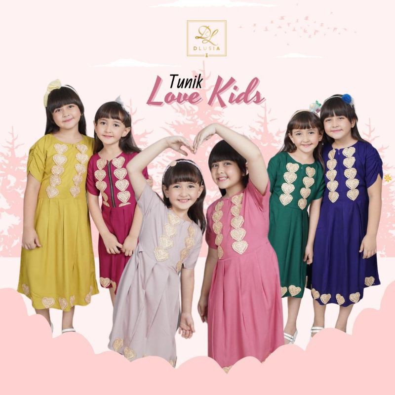 DASTER ARAB DLUSIA TUNIK LOVE KIDS ORI BY DLUSIA