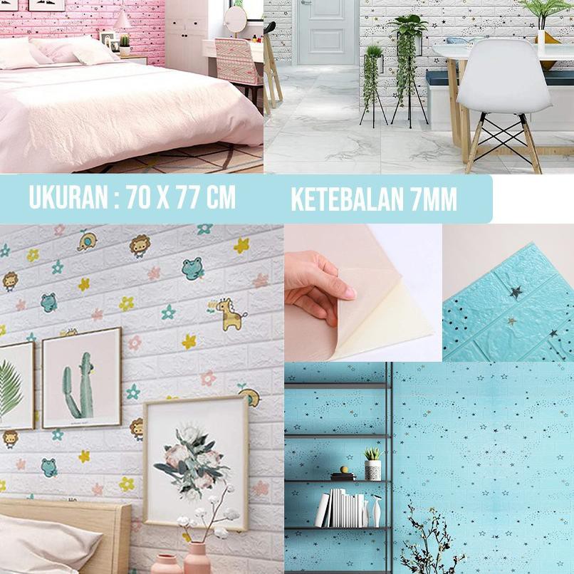 (KK) WALLPAPER 3D FOAM MODEL BINTANG LUCU Uk 70cm x77cmx7mm  GROSIRAN wall sticker interior