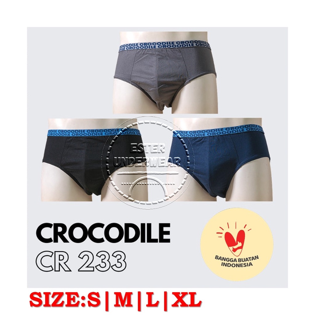 Celana Dalam Pria CROCODILE  CR 233 Karet SPORT Kecil Isi 3Pcs/pack