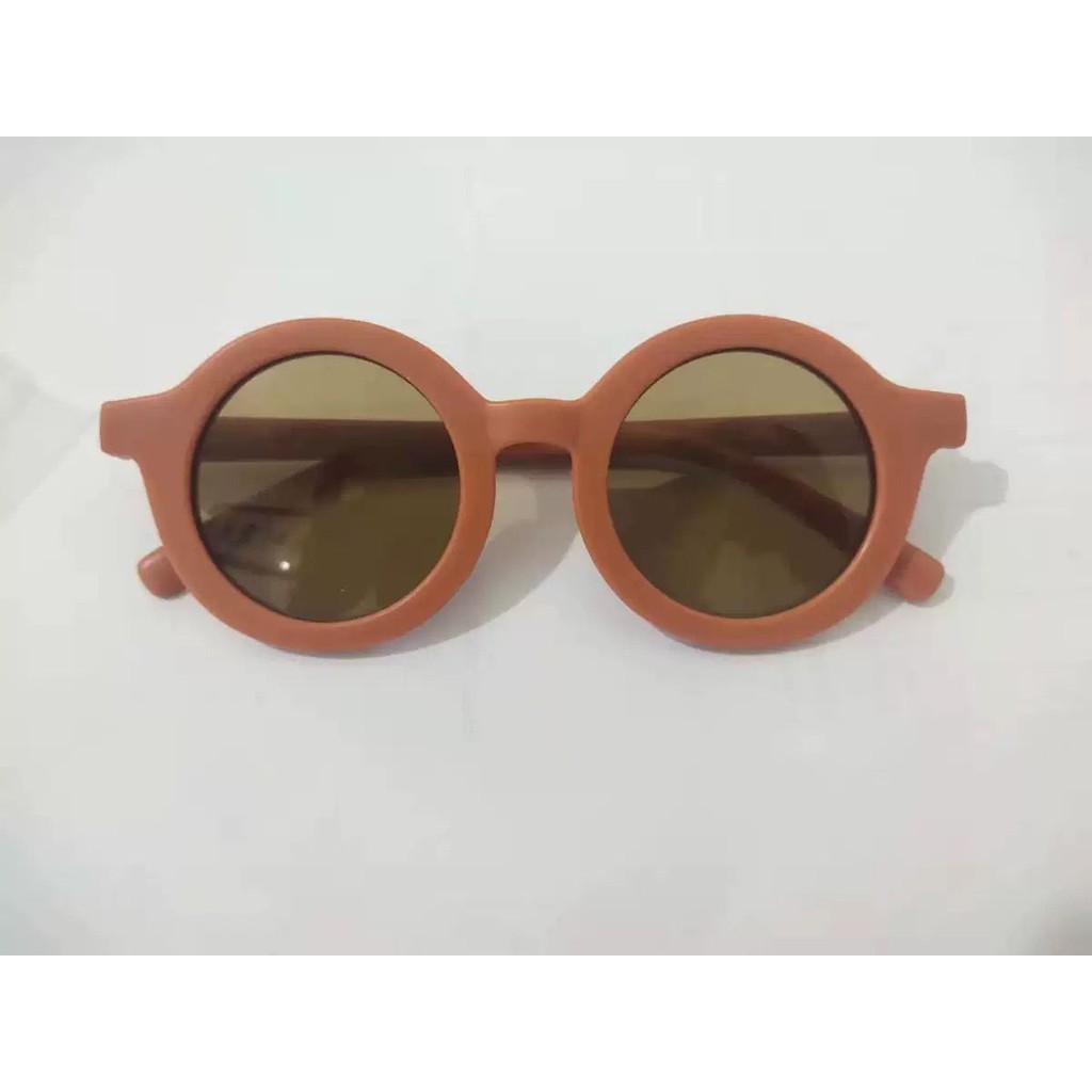 DS KA-55 Kacamata Anak New Trend/Fashion Anak Terbaru Model Bulat Unisex High Quality Import Style Korea-KA-55/Coklat