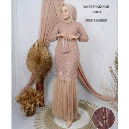 Baju Gamis Dress Duyung Wanita Remaja Modern Mewah Terbaru 2022 Model Kekinian Trendy Pesta Kondanga