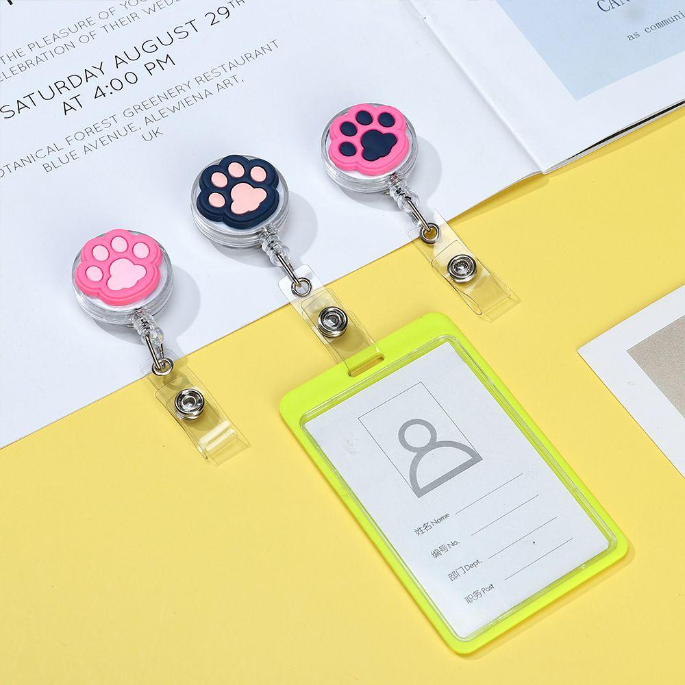 Holder Kartu ID Desain Bunga Cakar Kucing Untuk Pelajar