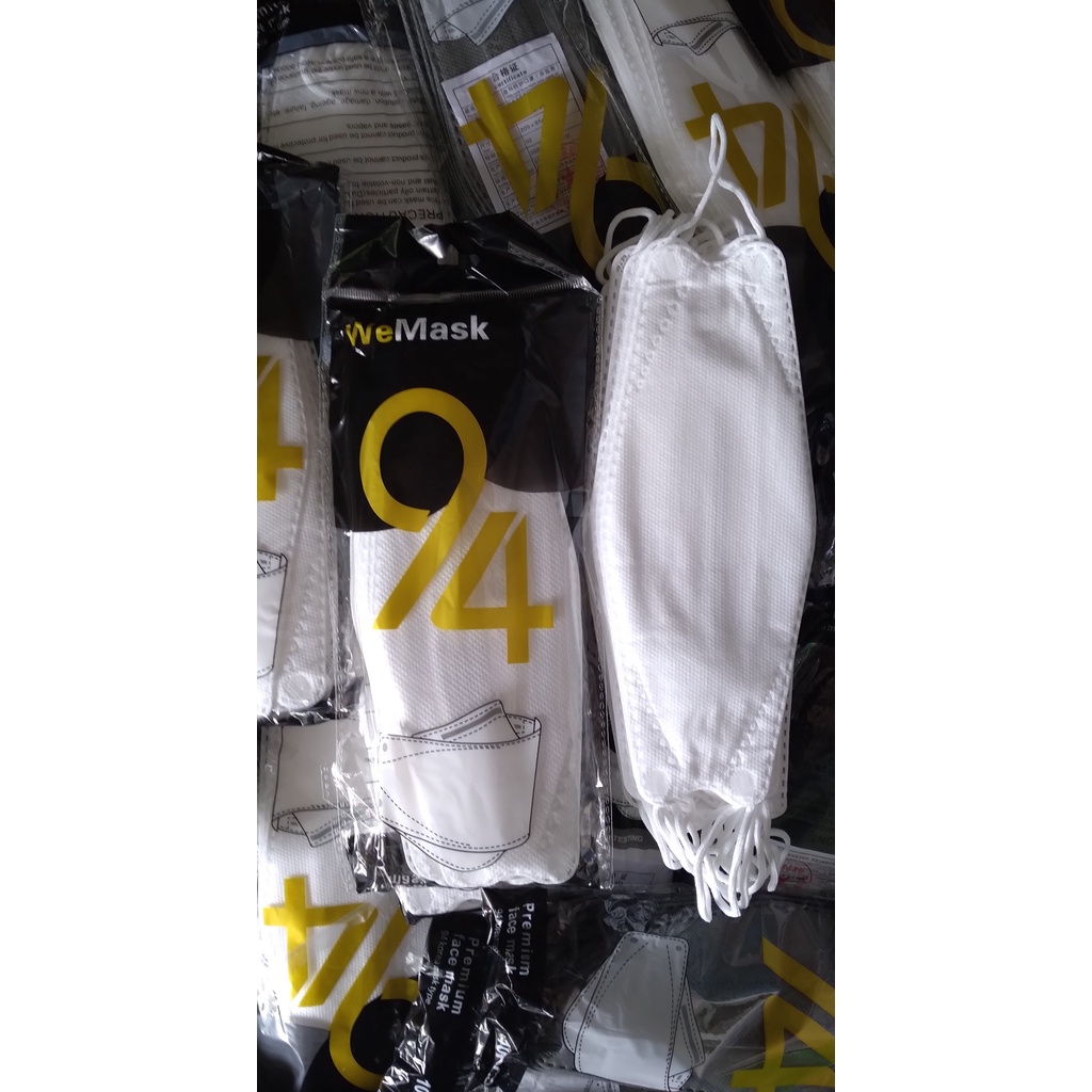 MASKER KF94 3PLY PUTIH-HITAM WEMASK 1PAK ISI 10 PCS