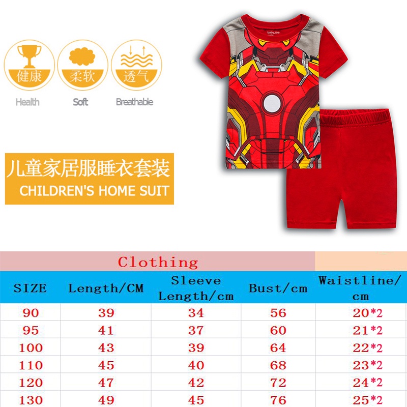 [COD] Setelan Baju/Kaos Anak Laki-Laki Lengan Pendek Motif SUPERHERO AVENGERS 1 - 7 Tahun - spiderman
