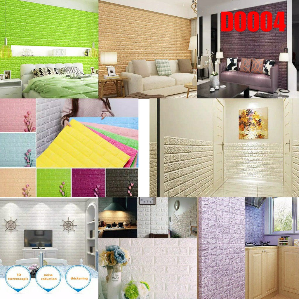 D ( D0004 ) WALLPAPPER 3D STIKER MOTIF BATA TIMBUL / HARGA GROSIR