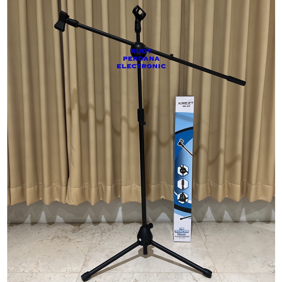 MICROPHONE STAND MIC MIK DUDUKAN PEGANGAN BERDIRI KREZT NB-200