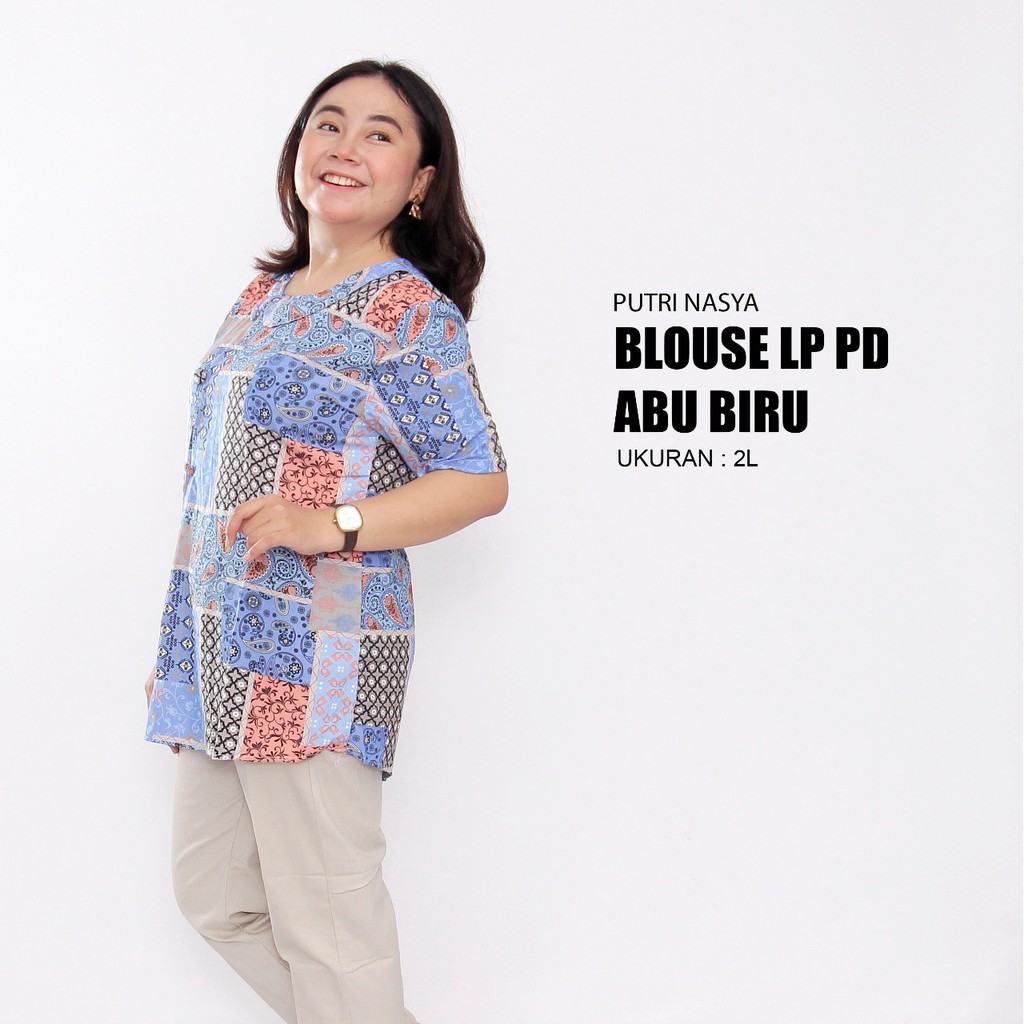 baju atasan big size/ blouse jumbo motif / baju atasan jumbo / blouse wanita kerja big size / blus