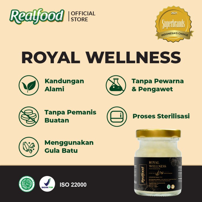 

MINUM-SIAP-DRINK-TO-READY- REALFOOD ROYAL WELLNESS MINUMAN SARANG BURUNG WALET + IMMUNE BOOSTER