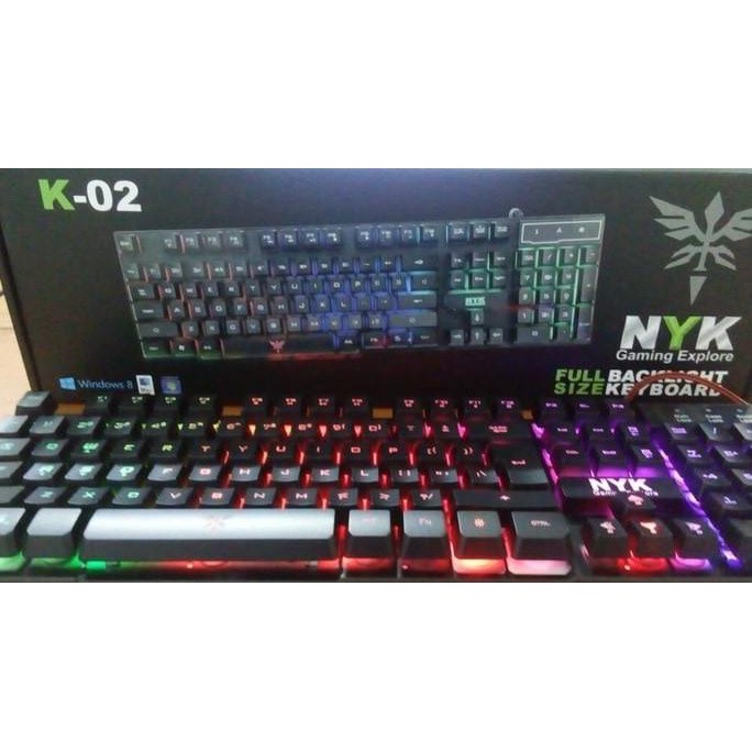 Keyboard Nyk Backlight K02 Gaming K-02 K 02 Tknpr1418 Segera Dapatkan