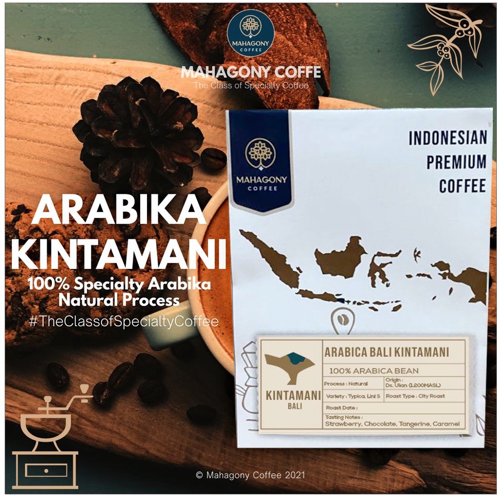 

Arabika Bali Kintamani Specialty Coffee 200 gr Biji / Bubuk by Mahagony Coffee