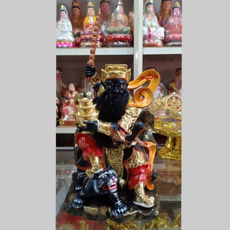 patung dewa rejeki Zhao gong Ming uk 8 inch