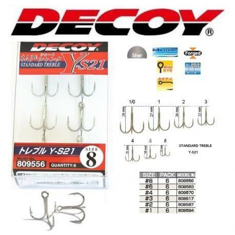 TREBLE HOOK DECOY YS 21 (Color SILVER)