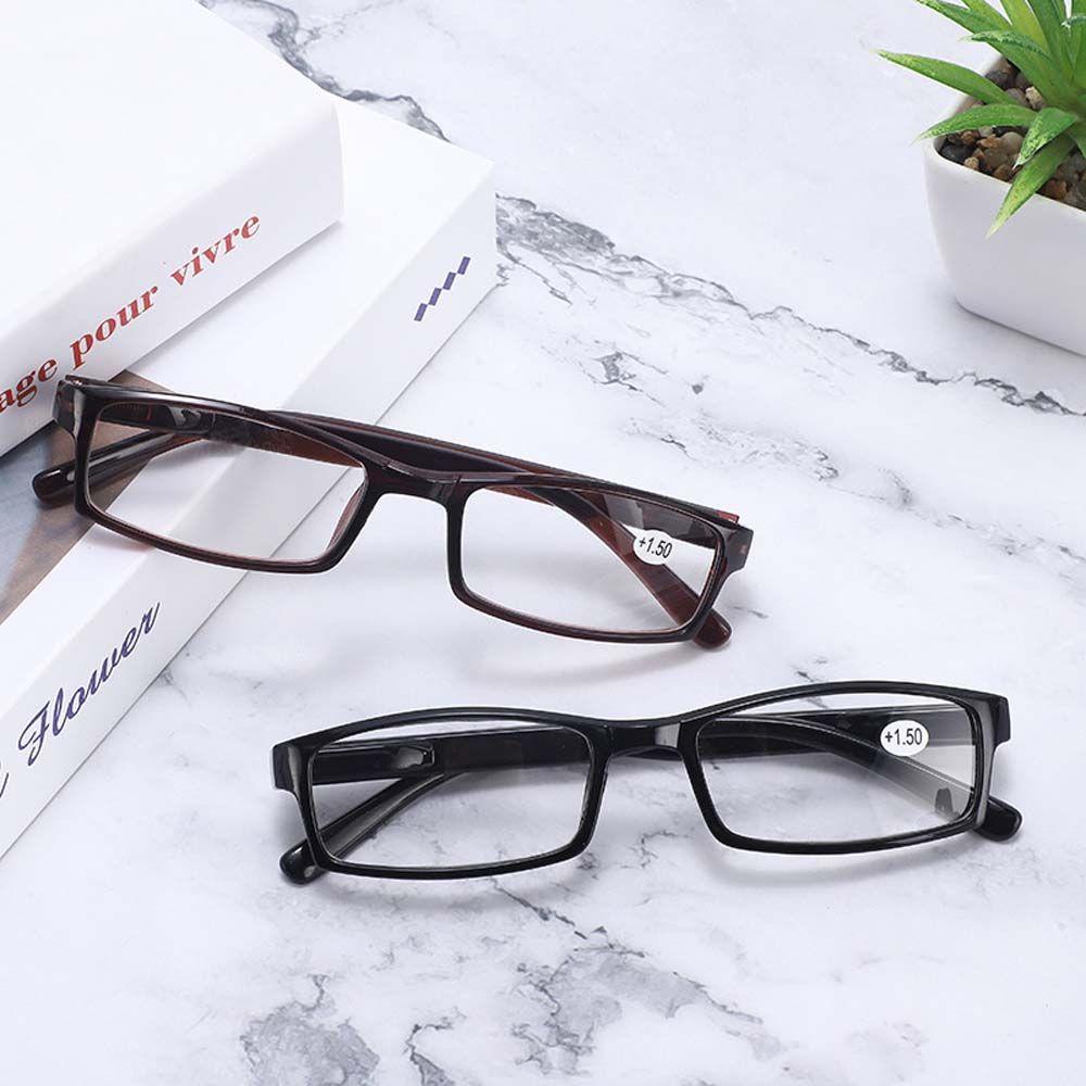 Kacamata Baca Agustina Unisex High Quality Brown +1.0~ +4.0 Kacamata Presbyopic Optik Bingkai Hitam