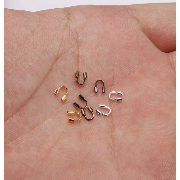 100pcs 4.5x4mm Pelindung Kawat Bentuk U Untuk Membuat Perhiasan