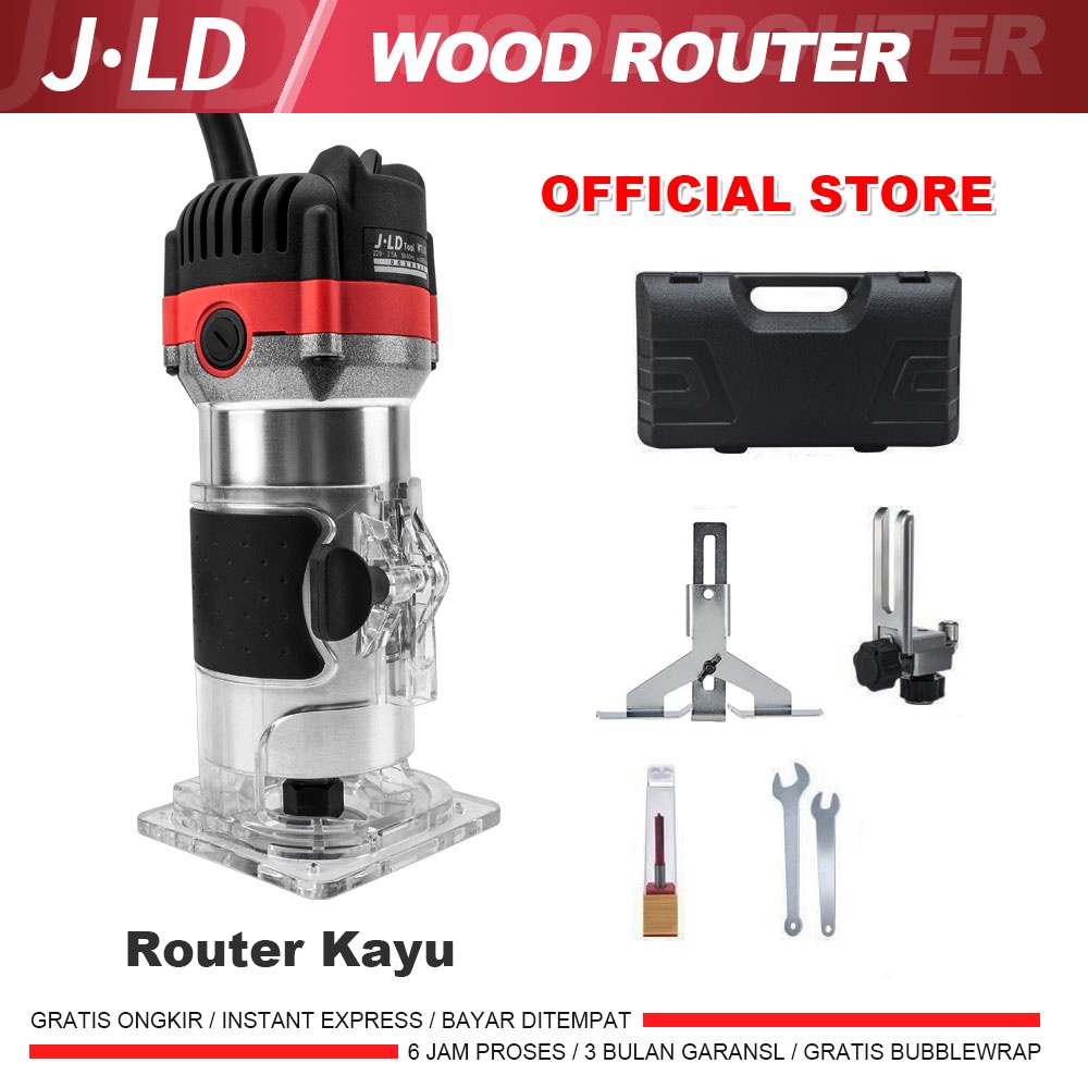 JLD 350W Mesin Router Profil Kayu murah komplit MESIN TRIMMER MT370 - ROUTER KAYU MESIN UKIR / MESIN